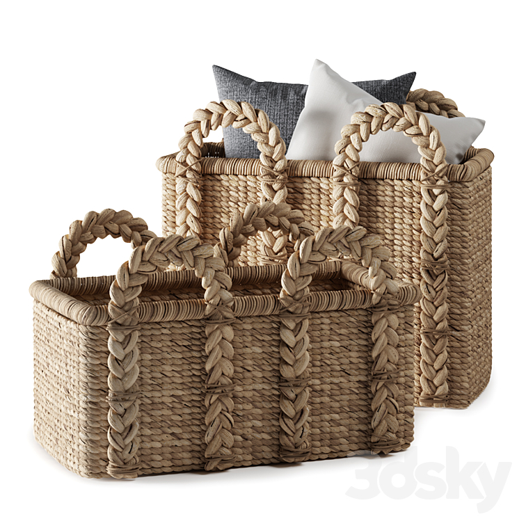 Pottery Barn Beachcomber Baskets 02 3DS Max - thumbnail 2