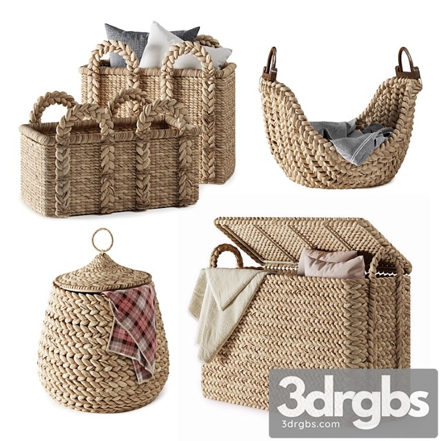 Pottery barn beachcomber baskets 02 3dsmax Download - thumbnail 1