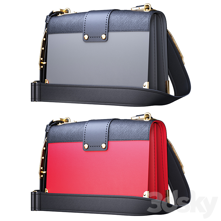 PRADA Cahier Shoulder Bag 3DS Max - thumbnail 2