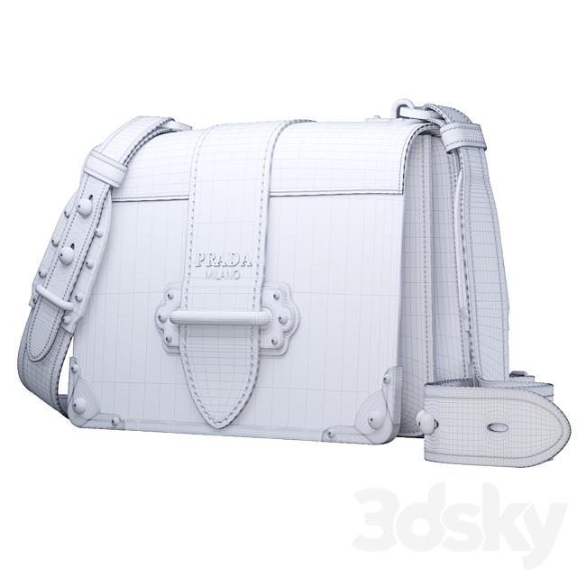 PRADA Cahier Shoulder Bag 3DSMax File - thumbnail 3