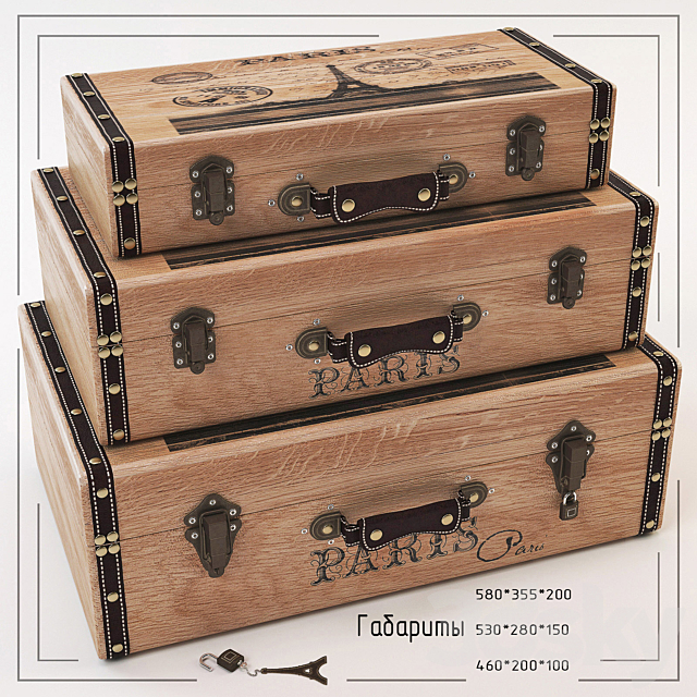 PROFI Woodland Imports Wood Trunk (Set of 3) 3DSMax File - thumbnail 1