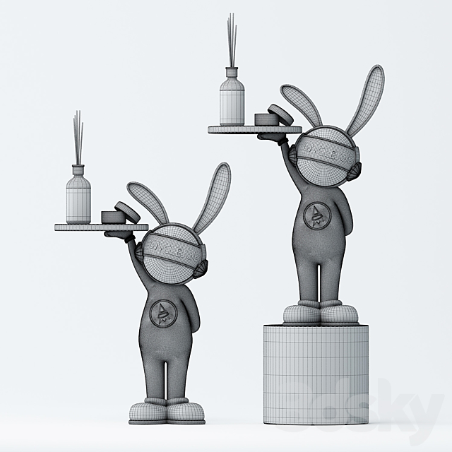 Rabbit sculpture shelving 3DSMax File - thumbnail 2