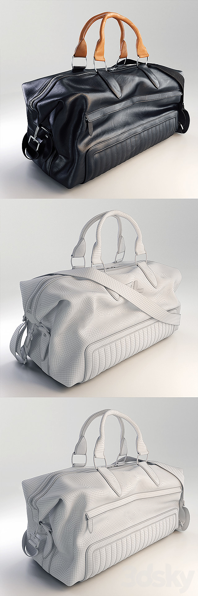 Ralph Lauren Leather Duffel Bag 3ds Max - thumbnail 3