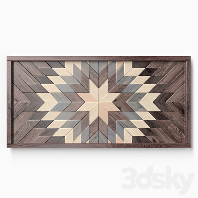 Reclaimed wood wall art 3DSMax File - thumbnail 1