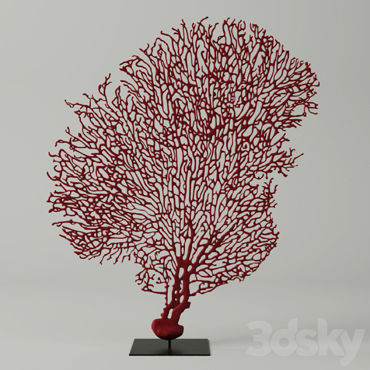 Red Gorgonaria Decoration 3DS Max - thumbnail 1