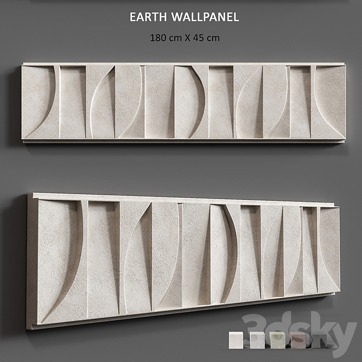 Relief Earth Wallpanel 3DS Max - thumbnail 1