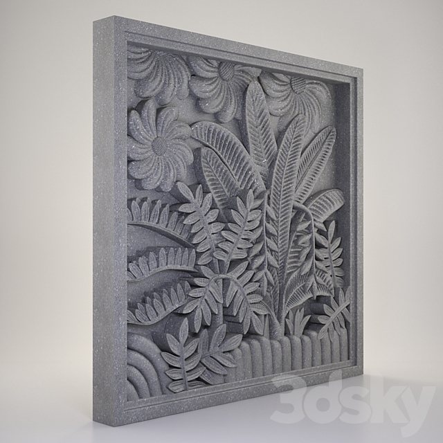 relief sunflower 3DS Max Model - thumbnail 2