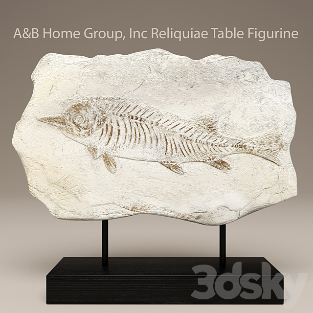 Reliquiae Table Figurine. fossil. figurine. fish. decor 3DSMax File - thumbnail 1