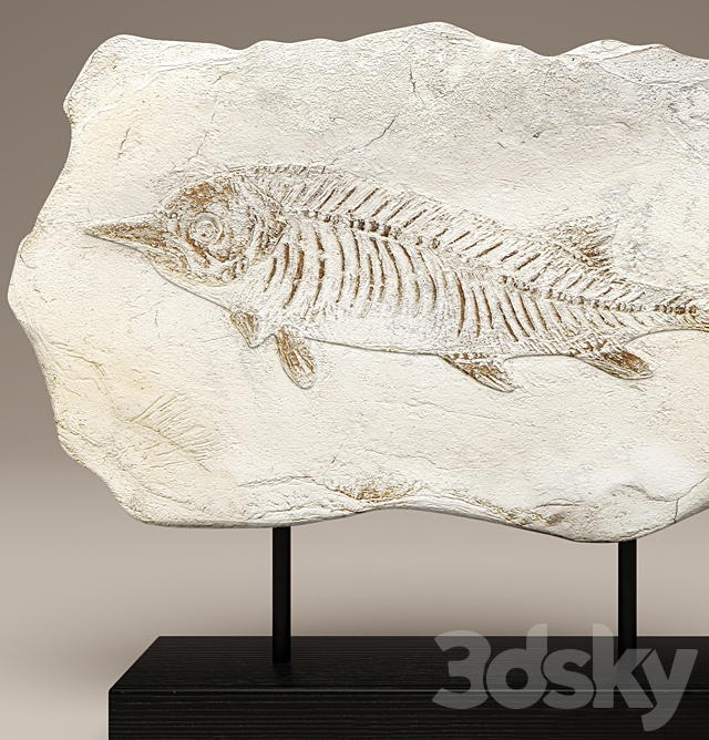 Reliquiae Table Figurine. fossil. figurine. fish. decor 3DSMax File - thumbnail 2