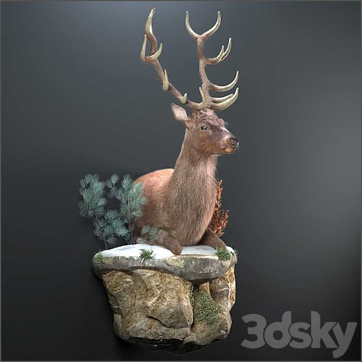 Resting deer. 3DS Max - thumbnail 1