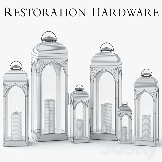 Restoration Hardware – Duomo Lantern 3DS Max Model - thumbnail 2