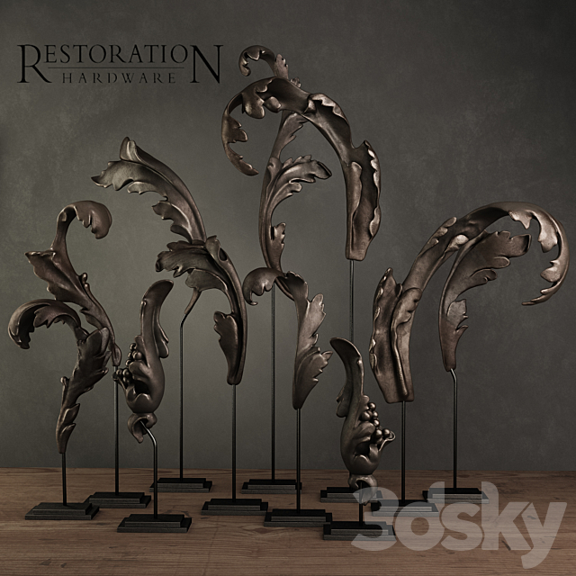 Restoration Hardware (SET OF 11) 3DSMax File - thumbnail 1