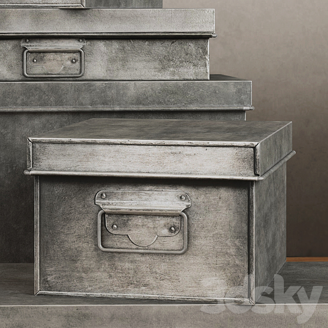 RH _ INDUSTRIAL METAL OFFICE STORAGE COLLECTION 3DS Max Model - thumbnail 2