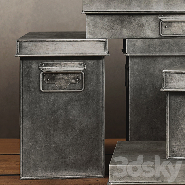 RH _ INDUSTRIAL METAL OFFICE STORAGE COLLECTION 3DS Max Model - thumbnail 3