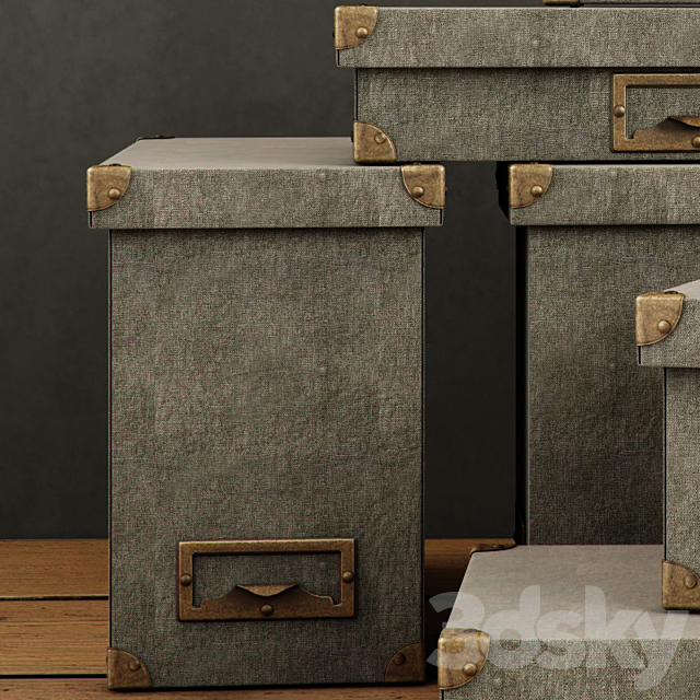 RH _ LINEN OFFICE STORAGE ACCESSORIES FOG 3DSMax File - thumbnail 2