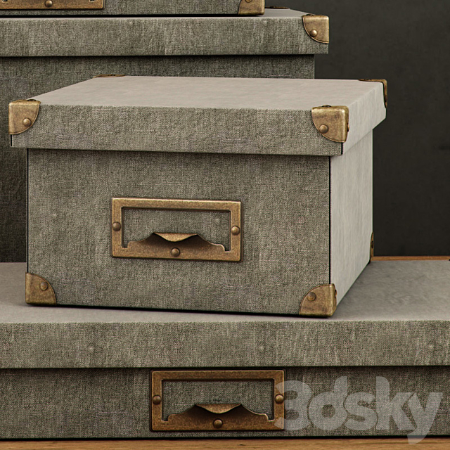 RH _ LINEN OFFICE STORAGE ACCESSORIES FOG 3DSMax File - thumbnail 3