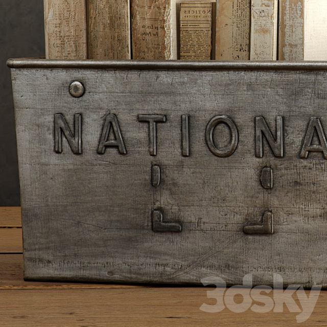 RH _ NATIONAL METAL BIN 3DS Max Model - thumbnail 2