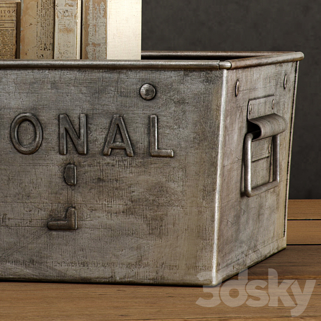 RH _ NATIONAL METAL BIN 3DS Max Model - thumbnail 3