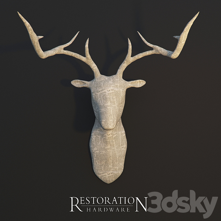 RH. DEER HEAD 3DS Max - thumbnail 1