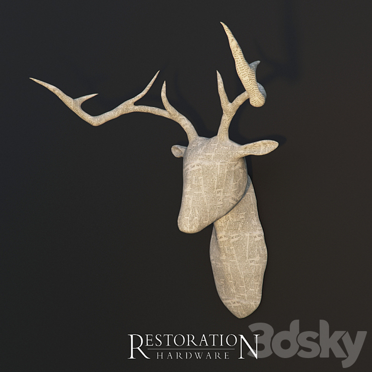 RH. DEER HEAD 3DS Max - thumbnail 2