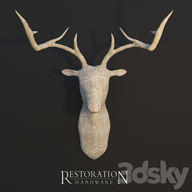 RH. DEER HEAD 3DSMax File - thumbnail 1