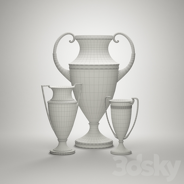 RH TROPHY Urn 3DS Max Model - thumbnail 2