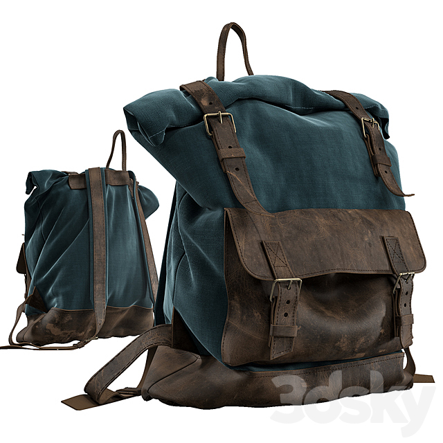 Rolltop backpac 3DSMax File - thumbnail 1