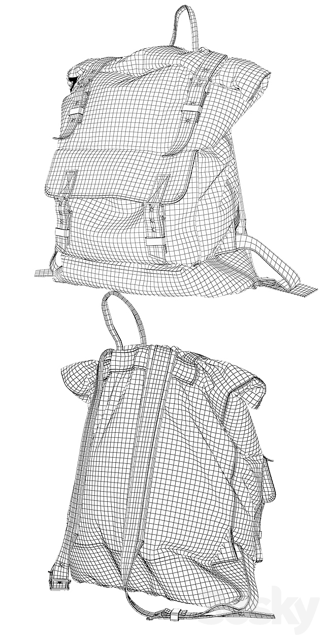 Rolltop backpac 3DSMax File - thumbnail 3