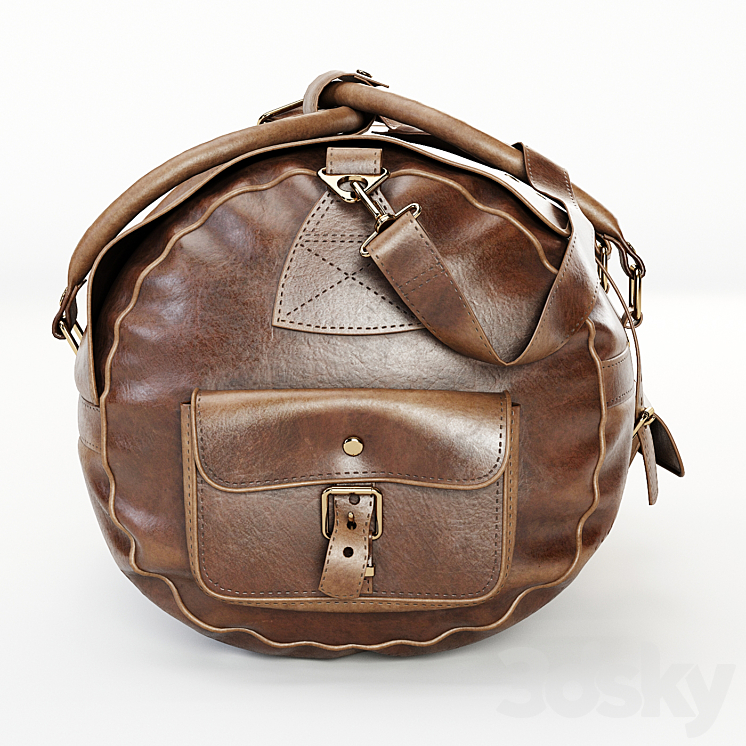 Roosevelt Buffalo Leather Travel Duffle Bag 3DS Max - thumbnail 2