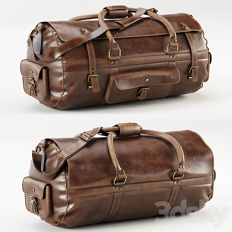 Roosevelt Buffalo Leather Travel Duffle Bag 3DS Max - thumbnail 1