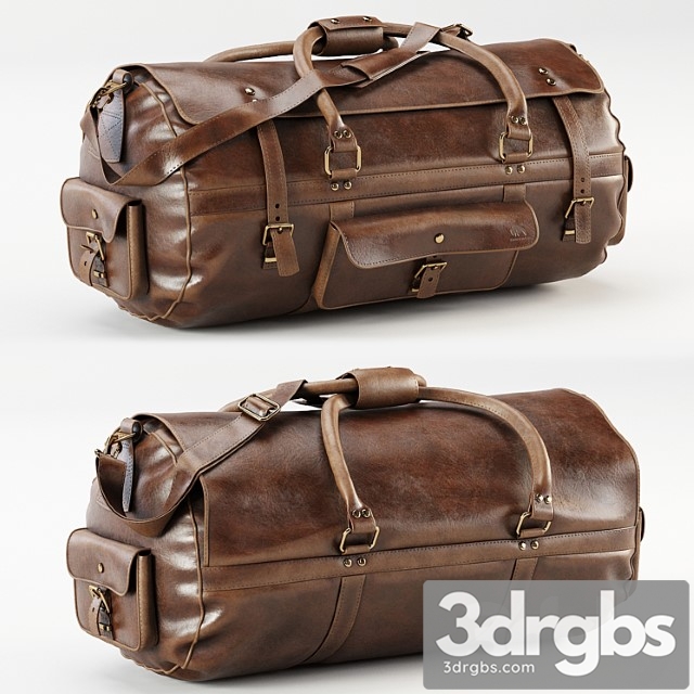 Roosevelt buffalo leather travel duffle bag 3dsmax Download - thumbnail 1