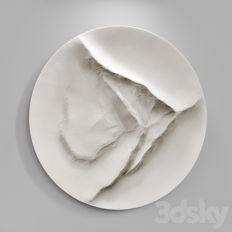 Round Wall panel FROM A MOUNTAIN STREAM 3DS Max - thumbnail 1