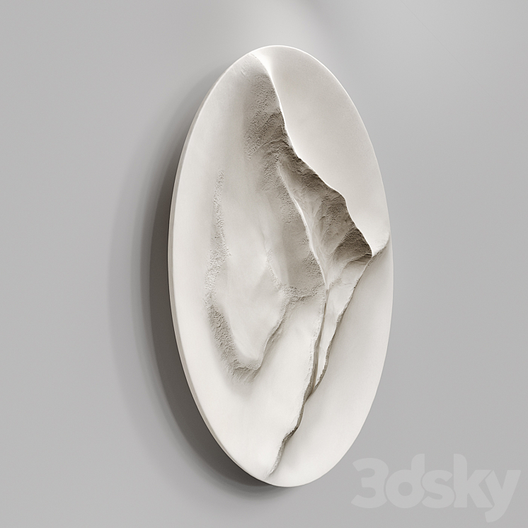 Round Wall panel FROM A MOUNTAIN STREAM 3DS Max - thumbnail 2