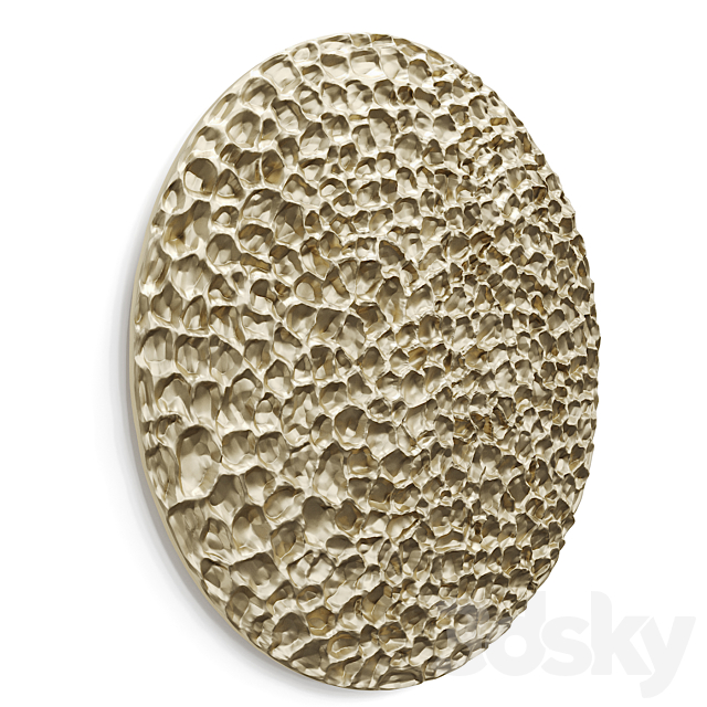 Round Wall panel Nebula Metal art 3DS Max Model - thumbnail 2