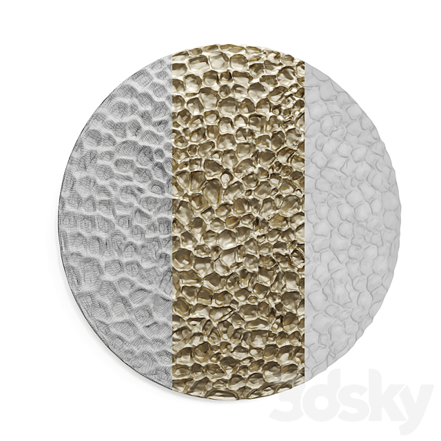 Round Wall panel Nebula Metal art 3DS Max Model - thumbnail 3