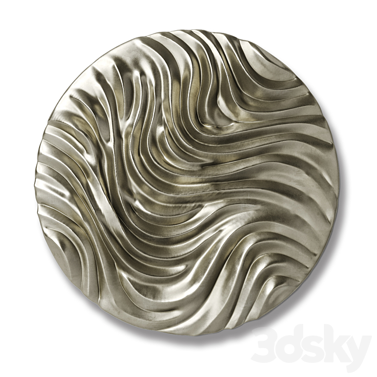 Round Wall panel Wave Circle wall panel 3DS Max Model - thumbnail 1