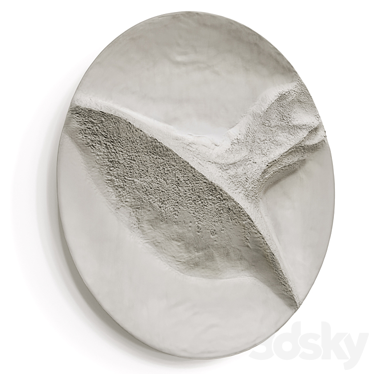 Round Wall panel Windhover Metal Plaster 3DS Max - thumbnail 2