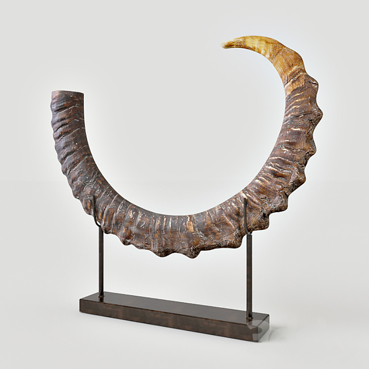 Sable Antelope Horn Sculpture 3DS Max - thumbnail 1