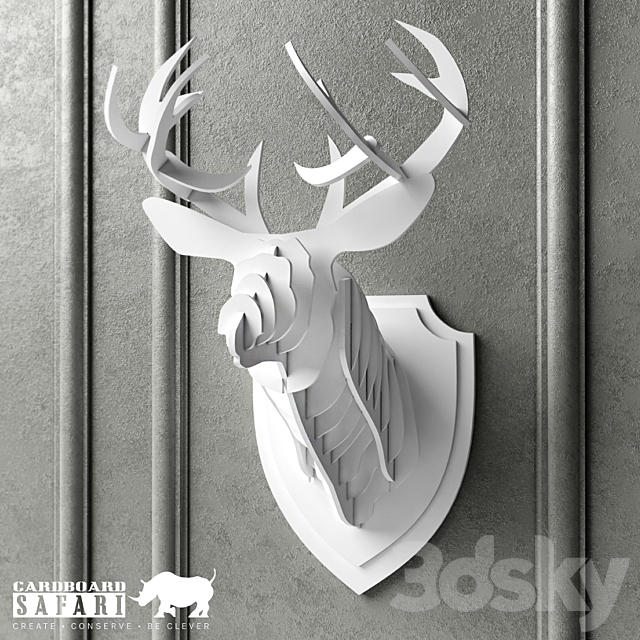 Safari cardboard deer 3ds Max - thumbnail 2