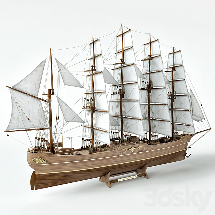 Sailboat model 3DS Max - thumbnail 1