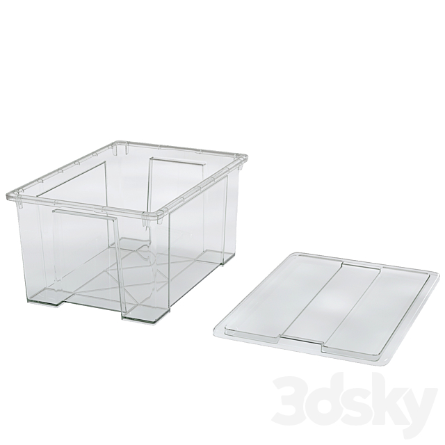 Samla box ikea clear 3DS Max Model - thumbnail 2