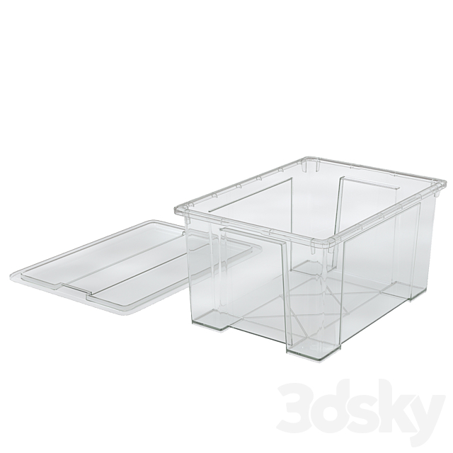 Samla box ikea clear 3DS Max Model - thumbnail 3