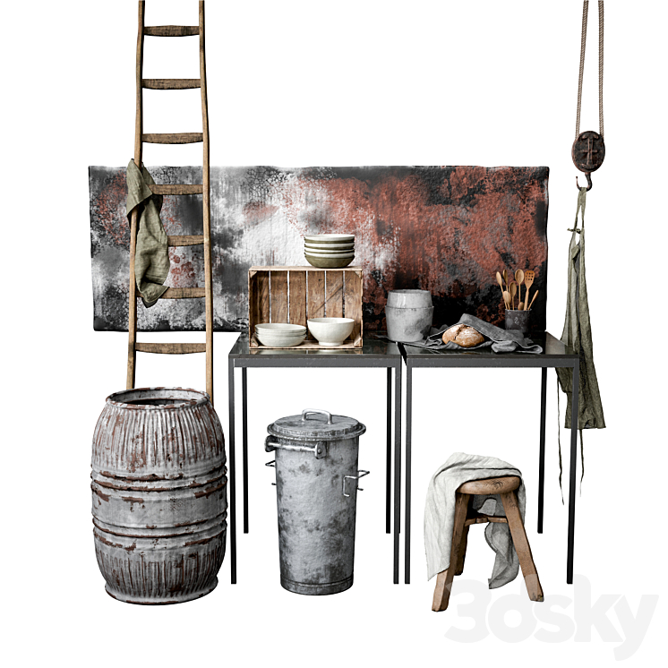 Scandinavian Decorative Set 3DS Max - thumbnail 1