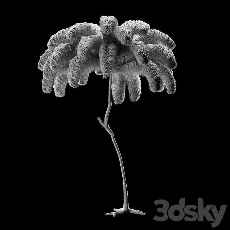 Scenery from ostrich feathers 3DS Max - thumbnail 2