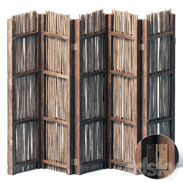 Screen branch crooked decor n3 3DS Max Model - thumbnail 3