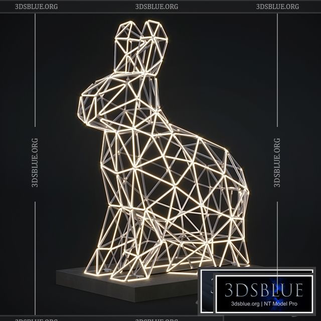 Sculpture Led hare 3DS Max - thumbnail 3