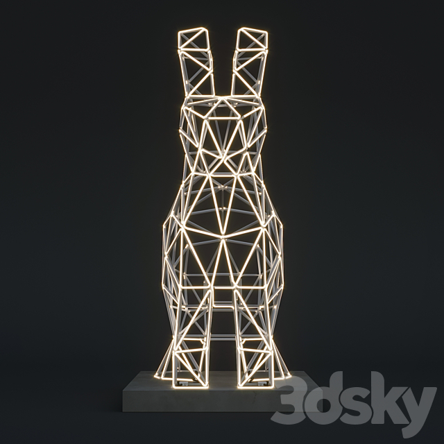 Sculpture Led hare 3DSMax File - thumbnail 4