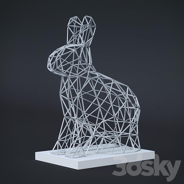 Sculpture Led hare 3DSMax File - thumbnail 6