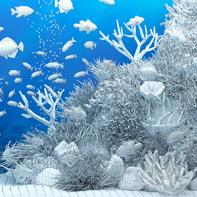 Seawater aquarium 3DS Max Model - thumbnail 5