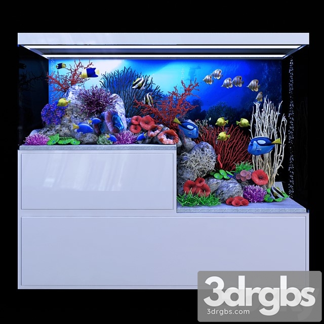 Seawater aquarium 3dsmax Download - thumbnail 1